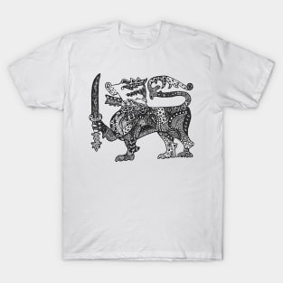 Ceylon Lion logo with sword T-Shirt